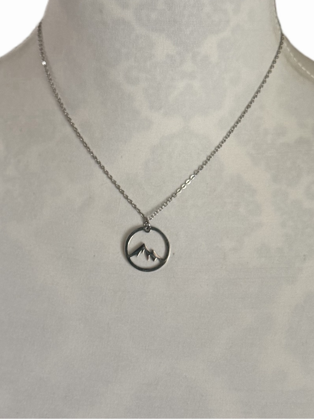 Adult Jewels Mountain Pendant Necklace | Silver Tone Minimalist Nature Jewelry